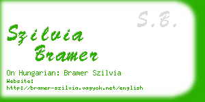 szilvia bramer business card